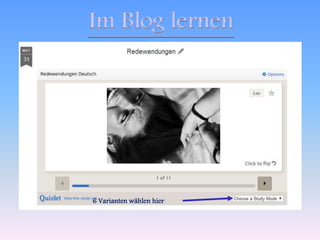 Im Blog lernen 
6 Varianten wählen hier 
 