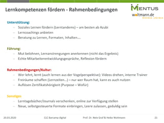 20.03.2020 CLC Barcamp digital Prof. Dr. Nele Graf & Heike Woltmann
 