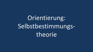 6
Orientierung:
Selbstbestimmungs-
theorie
 