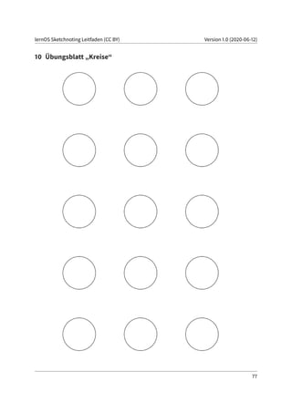 lernOS Sketchnoting Leitfaden (CC BY) Version 1.0 (2020-06-12)
10 Übungsblatt „Kreise“
77
 