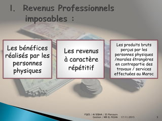 Cours L’impôt sur le revenu (RNS et RF) | PDF