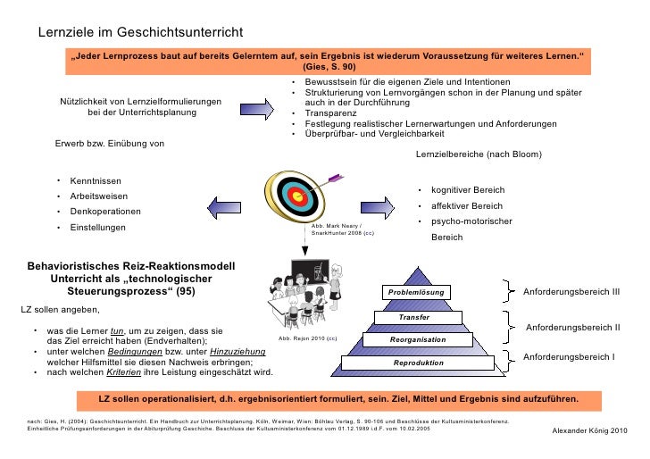 Lernziele Im Geschichtsunterricht