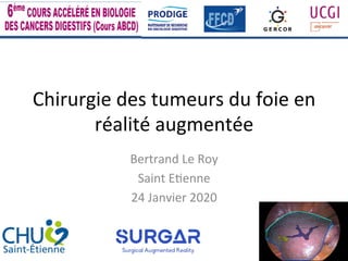 Chirurgie	des	tumeurs	du	foie	en	
réalité	augmentée	
Bertrand	Le	Roy	
Saint	E9enne	
24	Janvier	2020	
 