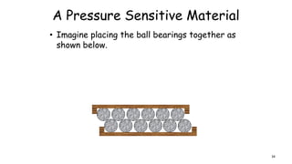 A Pressure Sensitive Material
• Imagine placing the ball bearings together as
shown below.
34
 