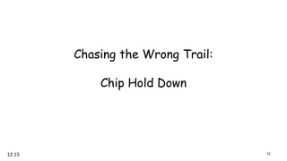 Chasing the Wrong Trail:
Chip Hold Down
5212:15
 