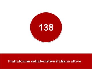 www.collaboriamo.org
Piattaforme collaborative italiane attive
138
 
