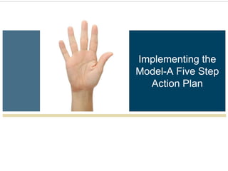 Implementing the
Model-A Five Step
  Action Plan
 
