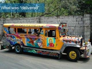 What was “delivered”
 