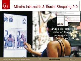 @LesDIGITAILS@LesDIGITAILS
Miroirs Interactifs & Social Shopping 2.0
Partage de l'expérience
client en temps réel
en magas...