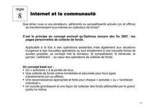 Les 10 règles clés du fundraiser sur Internet
