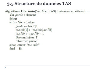 3.5 Structure de données TAS
 