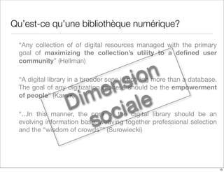 Les bibliotheques numeriques