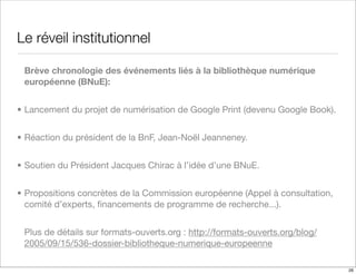 Les bibliotheques numeriques