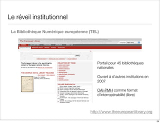 Les bibliotheques numeriques