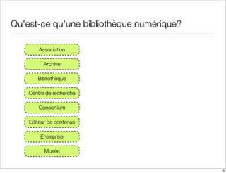 Les bibliotheques numeriques