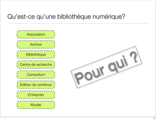 Les bibliotheques numeriques