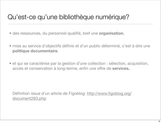 Les bibliotheques numeriques