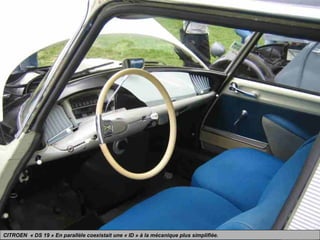 CITROEN « DS 19 » En parallèle coexistait une « ID » à la mécanique plus simplifiée.
 