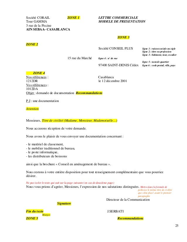 lettre normalisée