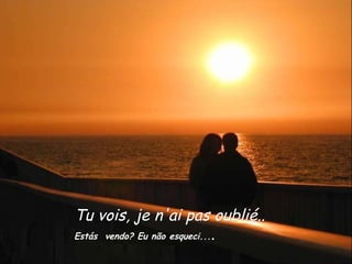 Tu vois, je n'ai pas oublié.. Estás  vendo? Eu não esqueci... . 
