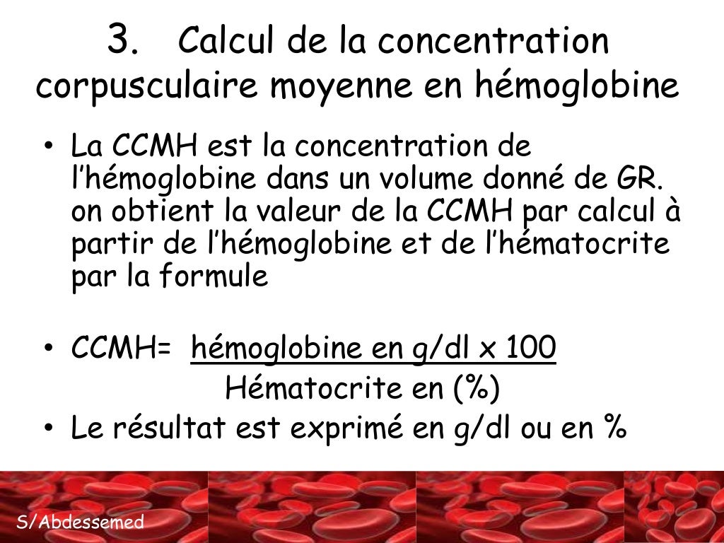 Les indices érythrocytaires
