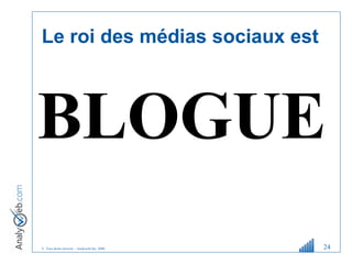 Le roi des médias sociaux est BLOGUE 