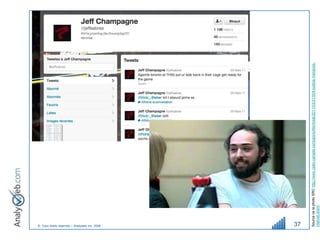 © Tous droits réservés – Analyweb Inc. 2008
37




         Source ce la photo SRC http://www.radio-canada.ca/regions/Montreal/2011/03/31/004-justice-menaces-
         internet.shtml
 