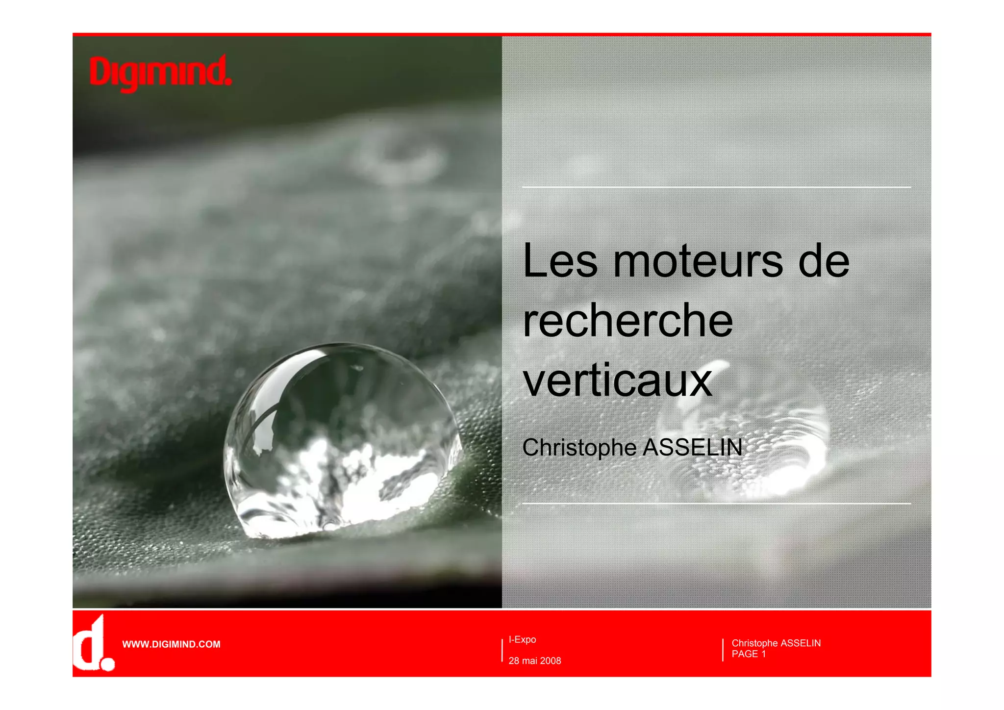 Les moteurs de recherche verticaux