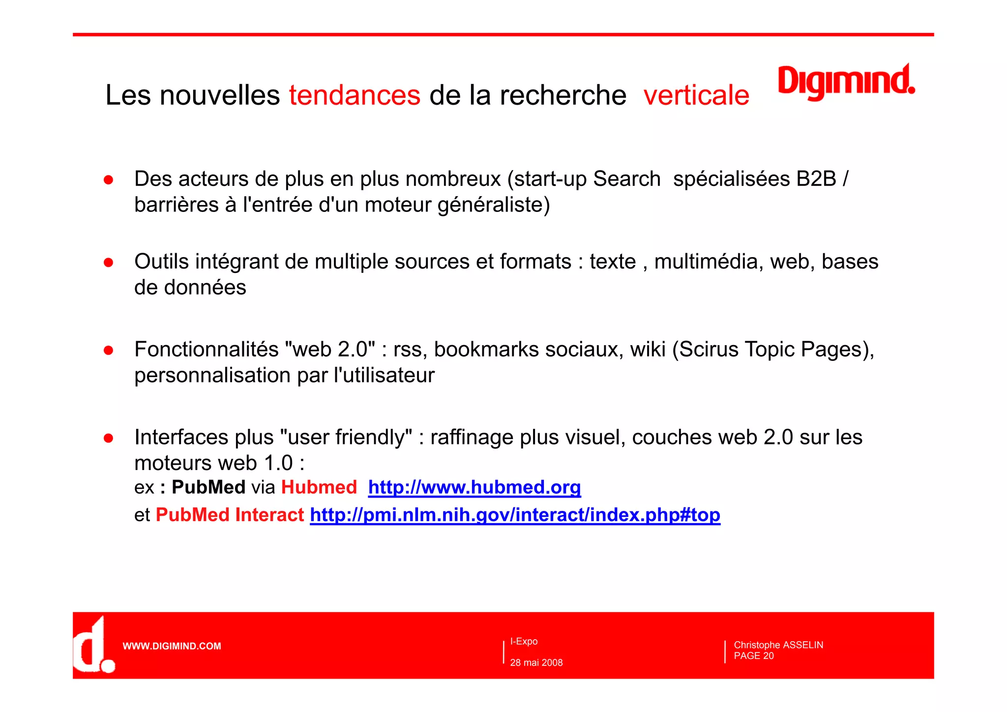 Les moteurs de recherche verticaux