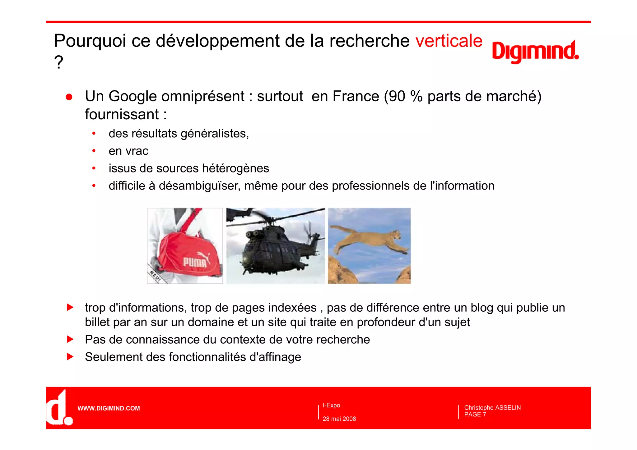 Les moteurs de recherche verticaux