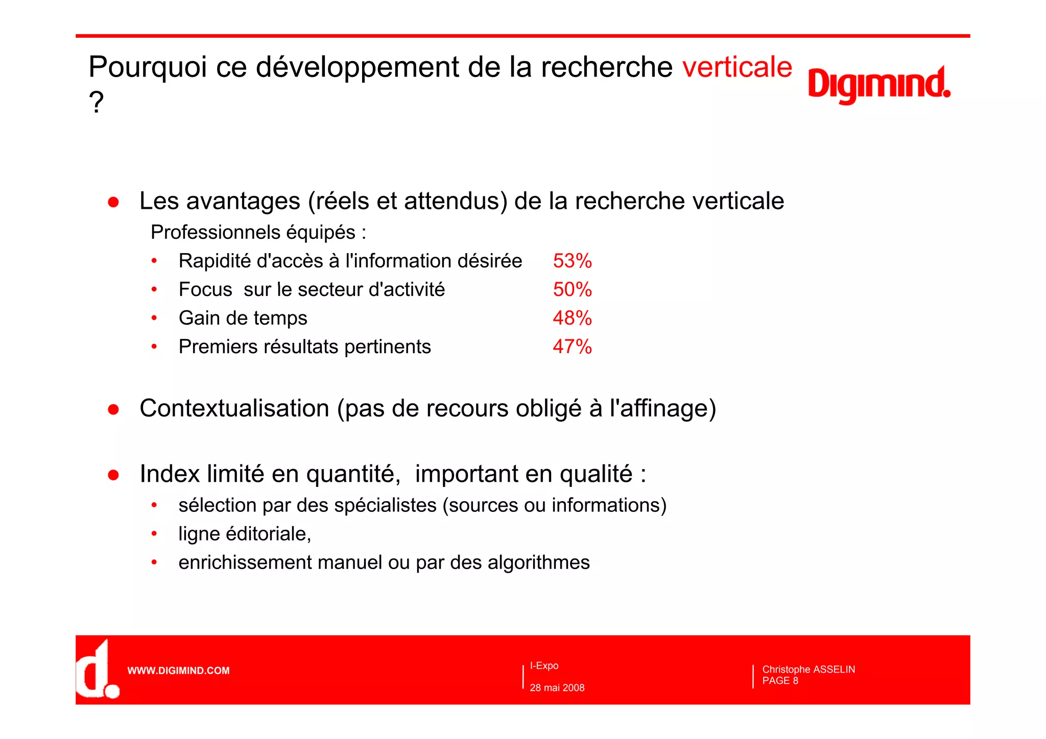 Les moteurs de recherche verticaux