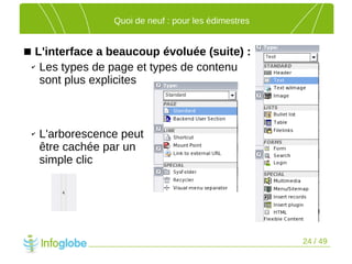 Les nouveautés de TYPO3 4.2