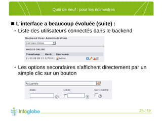 Les nouveautés de TYPO3 4.2
