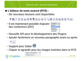 Les nouveautés de TYPO3 4.2