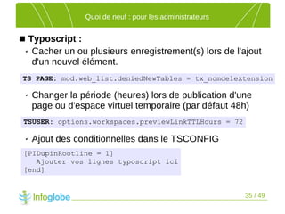 Les nouveautés de TYPO3 4.2