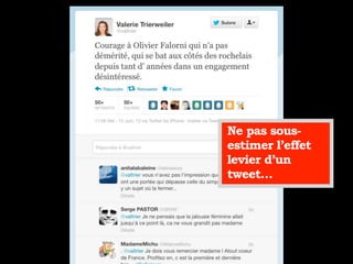 Ne pas sous-
estimer l’effet
levier d’un
tweet…
 