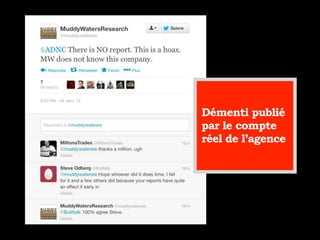 Démenti publié
par le compte
réel de l’agence
 