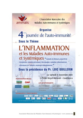 Association Marocaine des Maladies Auto-Immunes et Systemiques / www.ammais.ma
1
 