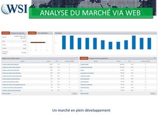 ANALYSE DU MARCHÉ VIA WEB

Un marché en plein développement

 