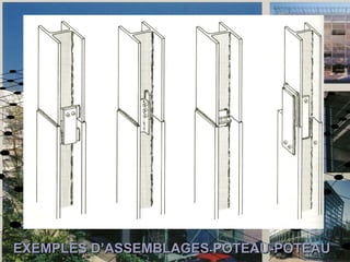 EXEMPLES D’ASSEMBLAGES POTEAU-POTEAUEXEMPLES D’ASSEMBLAGES POTEAU-POTEAU
 