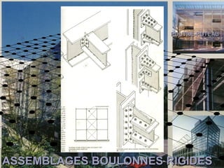 ASSEMBLAGESASSEMBLAGES BOULONNESBOULONNES RIGIDESRIGIDES
POUTRE-POTEAUPOUTRE-POTEAU
 