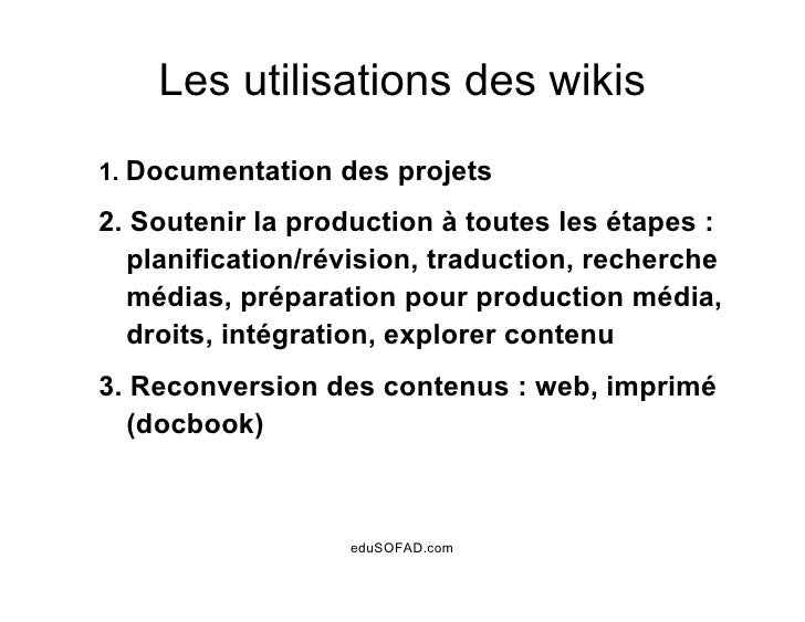 Les utilisations du wiki dans la conception et la production de matér…