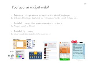 Les Widgets et leurs applications marketing