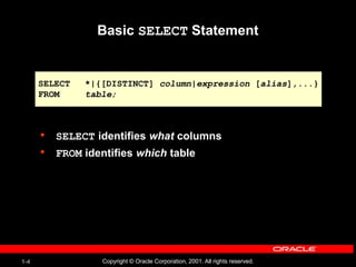 Les01 Writing BAsic SQL SELECT Statement.ppt