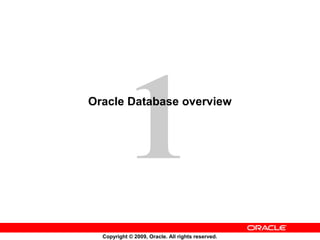 Oracle Database overview
 
