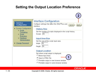 Setting the Output Location Preference 1 2 