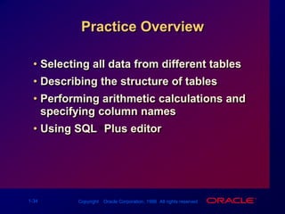 Les01 Writing Basic Sql Statements | PPTX