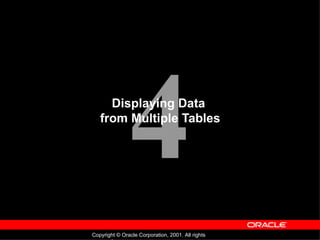 Displaying Data  from Multiple Tables 