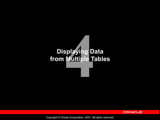 Copyright © Oracle Corporation, 2001. All rights reserved.
Displaying Data
from Multiple Tables
 
