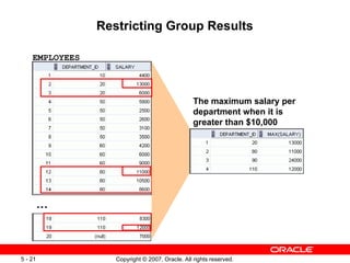 Les04- Reporting Aggregated Data Using the Group Functions.ppt